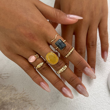 Jaelah Stackable Gemstone Ring Set