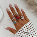 Jaelah Stackable Gemstone Ring Set