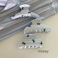 Jaiyana Striped Bow Claw Clip