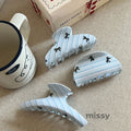 Jaiyana Striped Bow Claw Clip