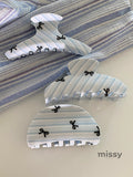 Jaiyana Striped Bow Claw Clip