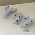 Jaiyana Striped Bow Claw Clip