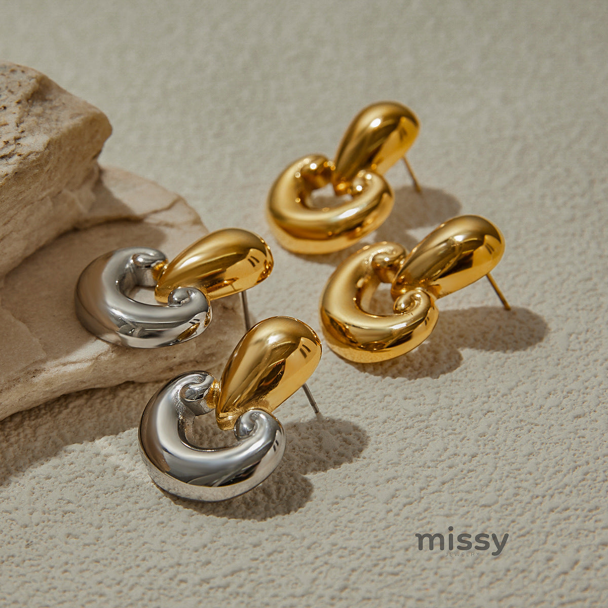 Jaleyah Polished Hoop Earrings [B4W2EUHZ]