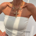 Jaliya Rhinestone Cross Necklace