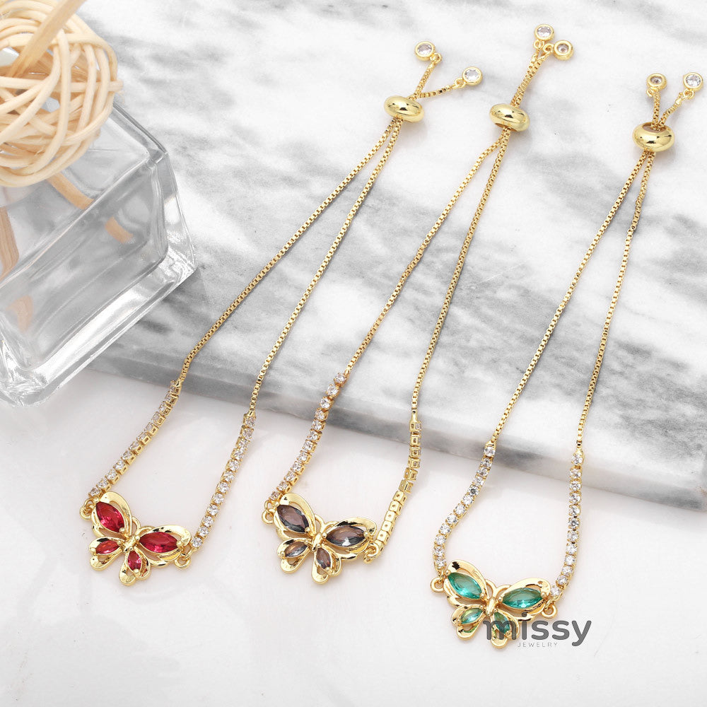 Jamira Zircon Butterfly Bracelet [WJA69LQC]