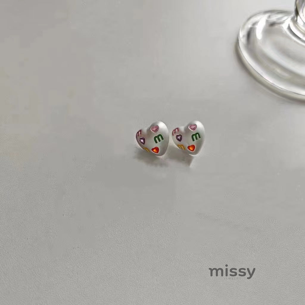 Jamira Zircon Heart Drop Earrings [T4WTMPPC]