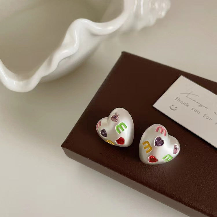 Jamira Zircon Heart Drop Earrings [2KNJ2KNQ]