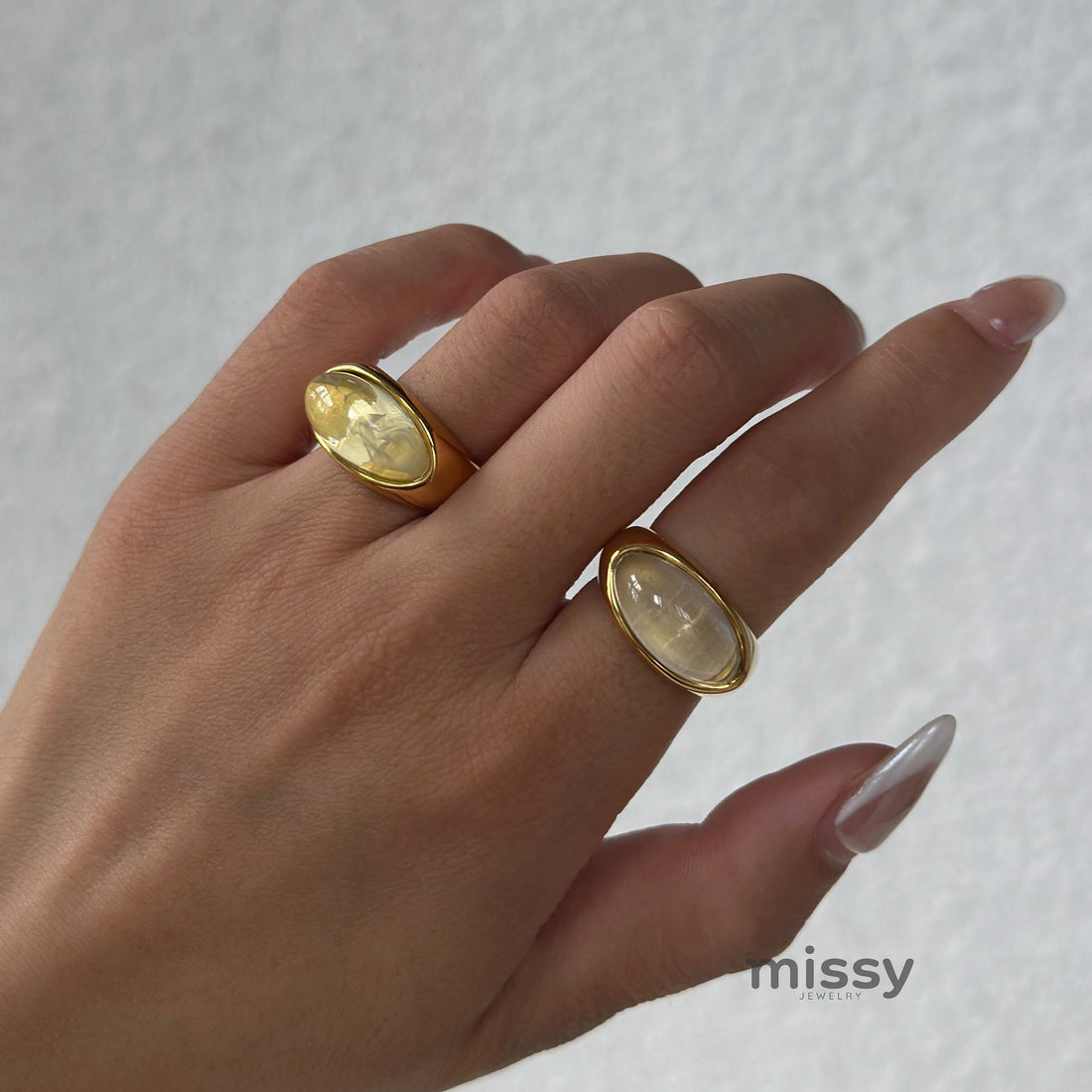 Jamiya Heart Cat Eye Ring [GHMYI1SQ]