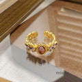 Janell Colorful Enamel Open Ring [MAHSEQEH]