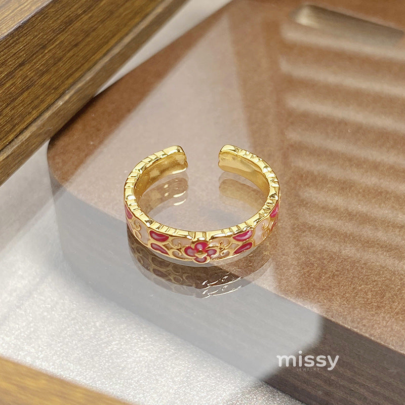 Janell Colorful Enamel Open Ring [52LAJXH2]