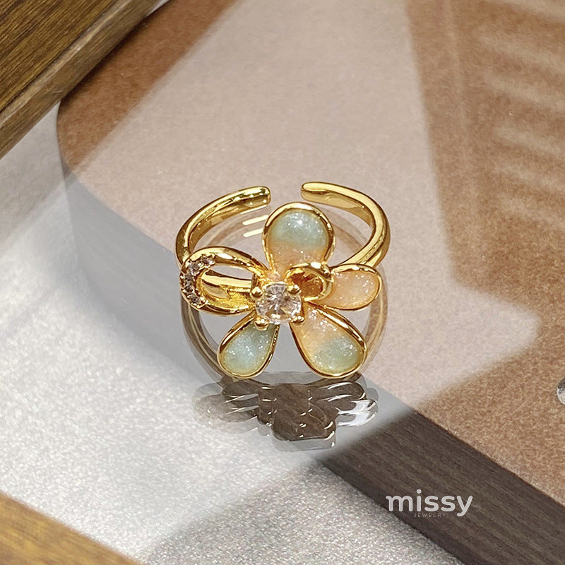 Janell Colorful Enamel Open Ring [2P1QMNDO]
