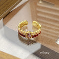 Janell Colorful Enamel Open Ring [S2YVZBTO]