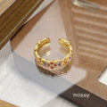 Janell Colorful Enamel Open Ring [31JG94A1]