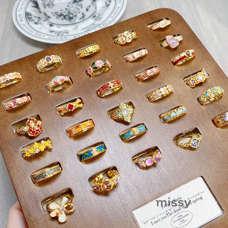 Janell Colorful Enamel Open Ring [N84M0JF0]