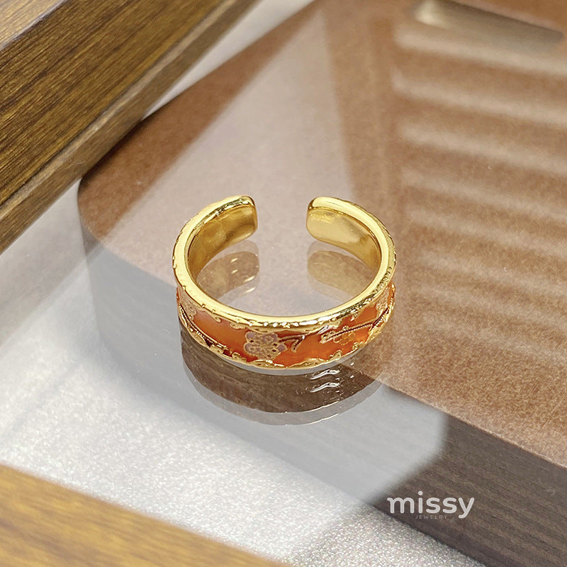 Janell Colorful Enamel Open Ring [ZG1HPED9]