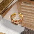 Janell Colorful Enamel Open Ring [PX94IIHF]