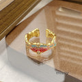 Janell Colorful Enamel Open Ring [5RGKH27X]