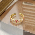 Janell Colorful Enamel Open Ring [DBG8LH60]