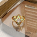 Janell Colorful Enamel Open Ring [26BTUZ1I]