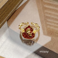 Janell Colorful Enamel Open Ring [P90XHCA6]