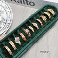 Janell Colorful Enamel Open Ring [L0J863R1]