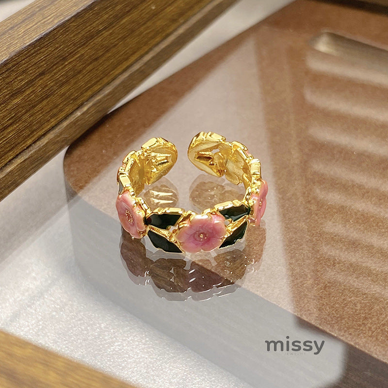 Janell Colorful Enamel Open Ring [W1I5CUTA]