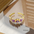 Janell Colorful Enamel Open Ring [YHMNJN69]