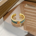 Janell Colorful Enamel Open Ring [YHJB7CYT]