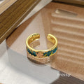 Janell Colorful Enamel Open Ring [CO9NOH6Q]