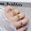 Janell Colorful Enamel Open Ring [8HTRYU5J]