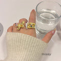 Janya Butterfly Enamel Stacked Ring [U92SFL41]