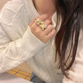 Janya Butterfly Enamel Stacked Ring [E8MWTDB1]