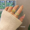 Janya Butterfly Enamel Stacked Ring [YDM7GS39]