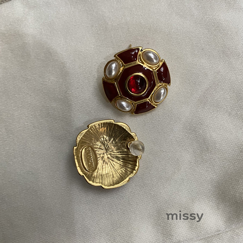 Jaretzy Retro Heart Earrings [MW8DFLY3]
