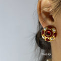 Jaretzy Retro Heart Earrings [C7696D31]