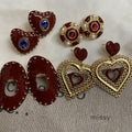 Jaretzy Retro Heart Earrings [P4627LSO]