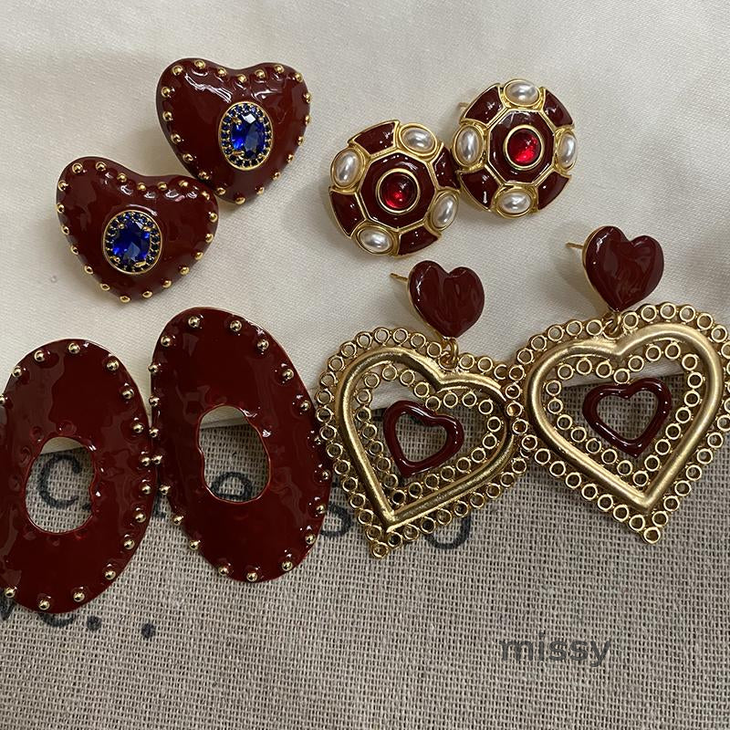 Jaretzy Retro Heart Earrings [P4627LSO]