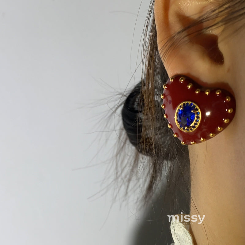 Jaretzy Retro Heart Earrings [4OPZQXGR]
