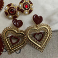 Jaretzy Retro Heart Earrings [IOZTGOJZ]