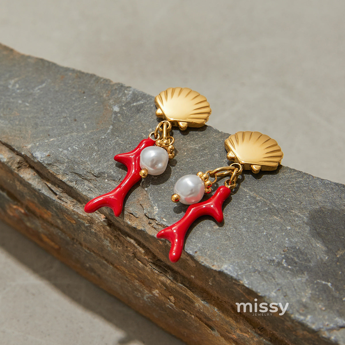 Jasper Cross Pearl Drop Earrings [J7K2RVHS]