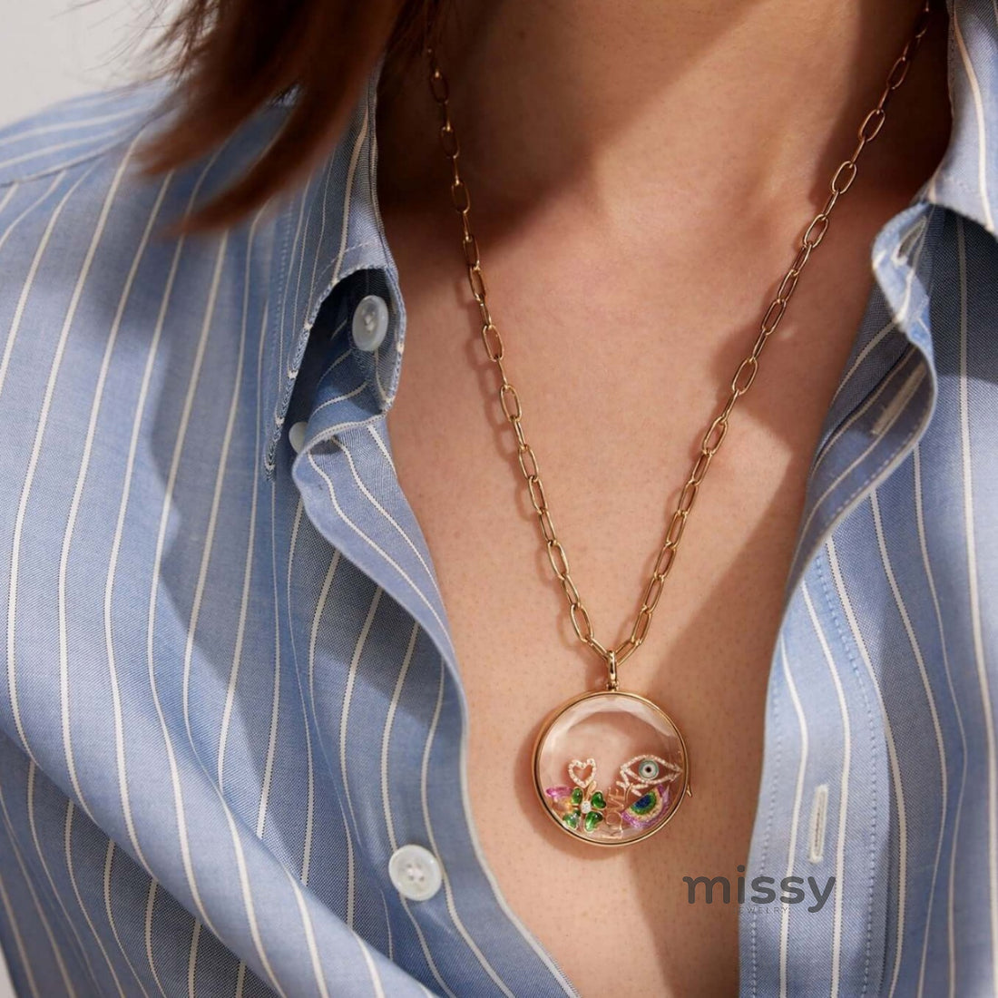 Jayme Dainty Zircon Charm Necklace [I36N9MOO]