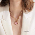 Jayme Dainty Zircon Charm Necklace [SZHBJIKI]