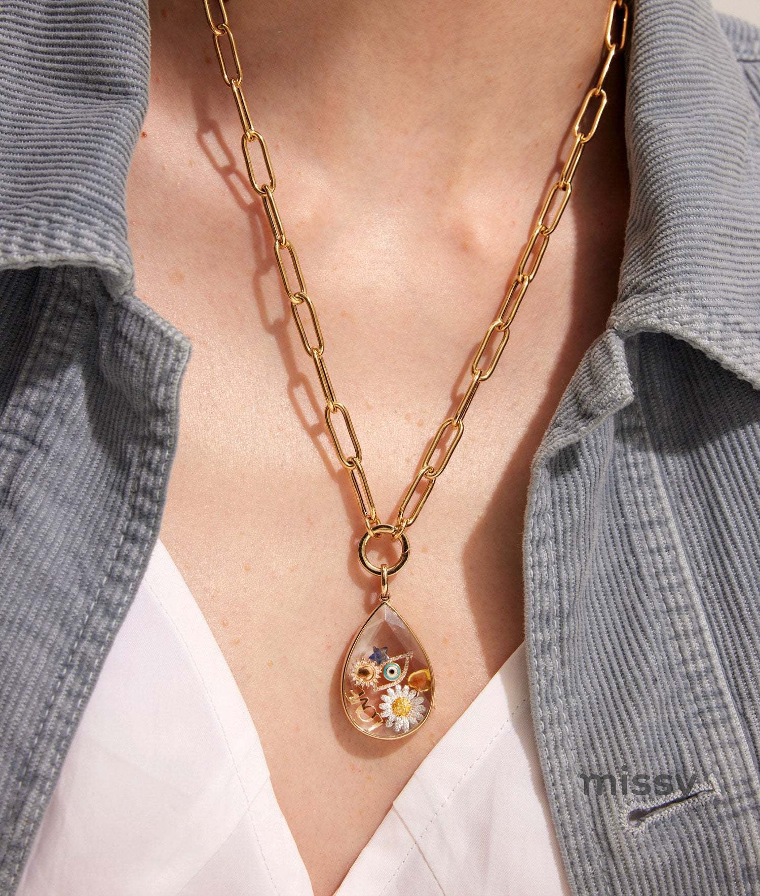 Jayme Dainty Zircon Charm Necklace [YXXTNLG9]