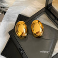 Jaziah Retro C-Shape Earrings [NL95OF5B]