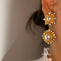 Jemimah Pearl Diamond Drop Earrings [BY8UQ5TR]