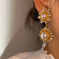Jemimah Pearl Diamond Drop Earrings [7QO6CI3S]