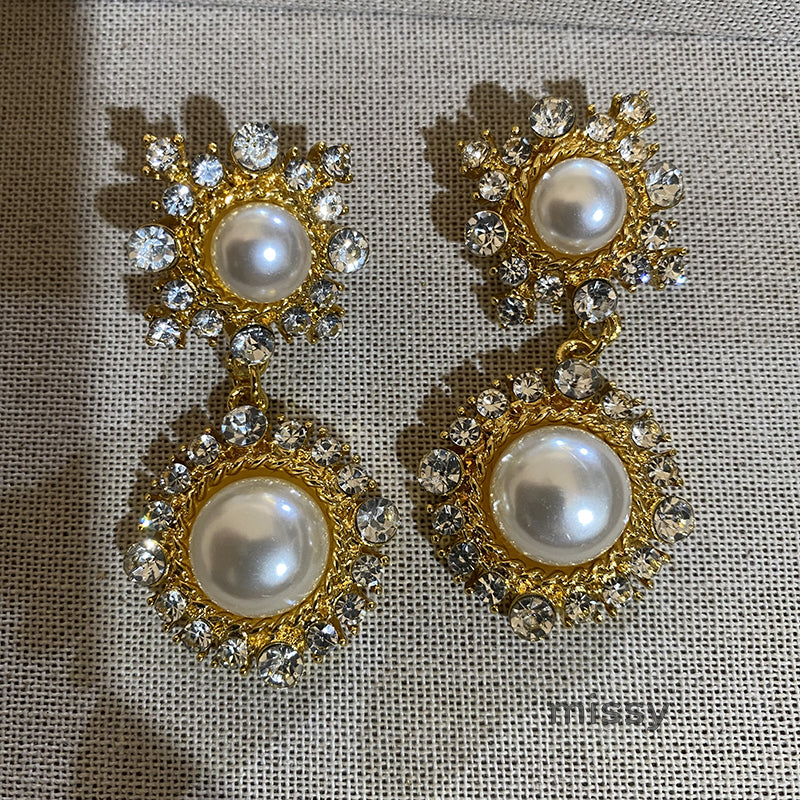 Jemimah Pearl Diamond Drop Earrings [D6HS5LQ5]