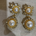 Jemimah Pearl Diamond Drop Earrings [BTOLVBIG]