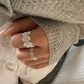 Jermani Delicate Lace Flower Ring [ISWWZP2B]
