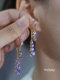 Jhene Purple Tassel Earrings